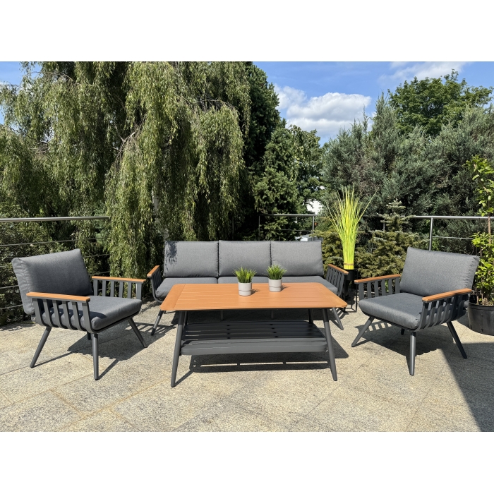 Aluminiowy Zestaw Ogrodowy Premium Antracyt Alman - obrazek 2