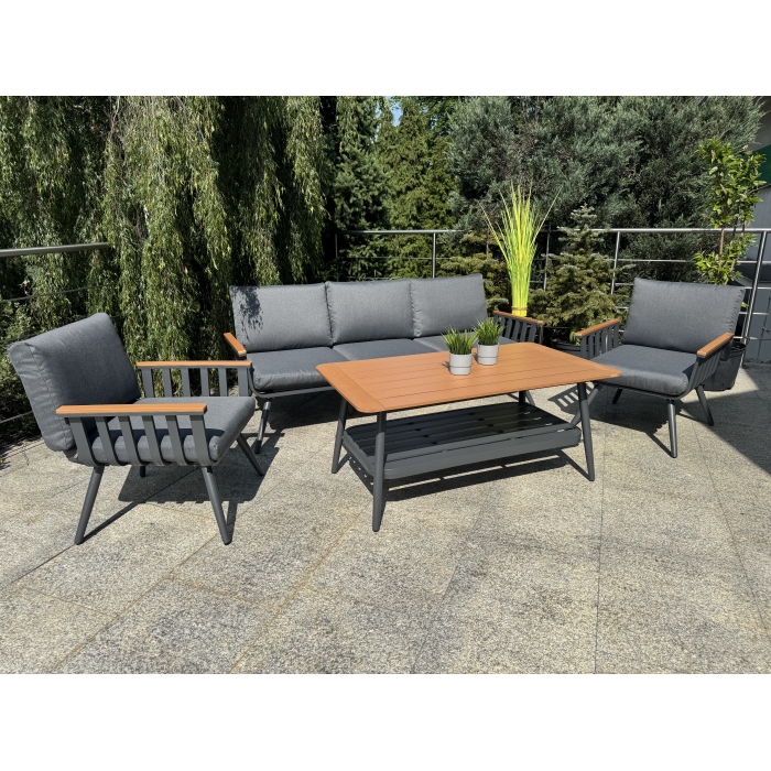 Aluminiowy Zestaw Ogrodowy Premium Antracyt Alman - obrazek 12