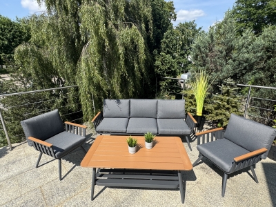 Aluminiowy Zestaw Ogrodowy Premium Antracyt Alman - obrazek 13