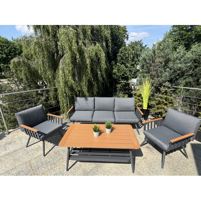 Aluminiowy Zestaw Ogrodowy Premium Antracyt Alman - obrazek 13