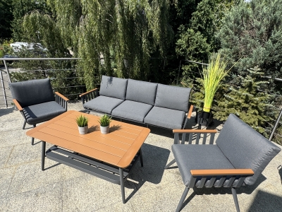 Aluminiowy Zestaw Ogrodowy Premium Antracyt Alman - obrazek 4