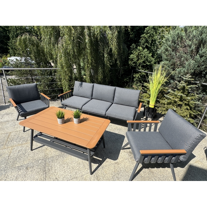 Aluminiowy Zestaw Ogrodowy Premium Antracyt Alman - obrazek 4