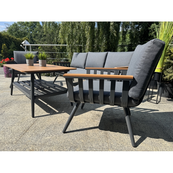 Aluminiowy Zestaw Ogrodowy Premium Antracyt Alman - obrazek 6