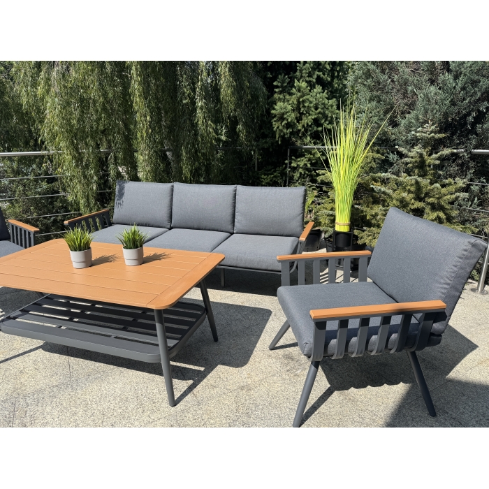 Aluminiowy Zestaw Ogrodowy Premium Antracyt Alman - obrazek 3