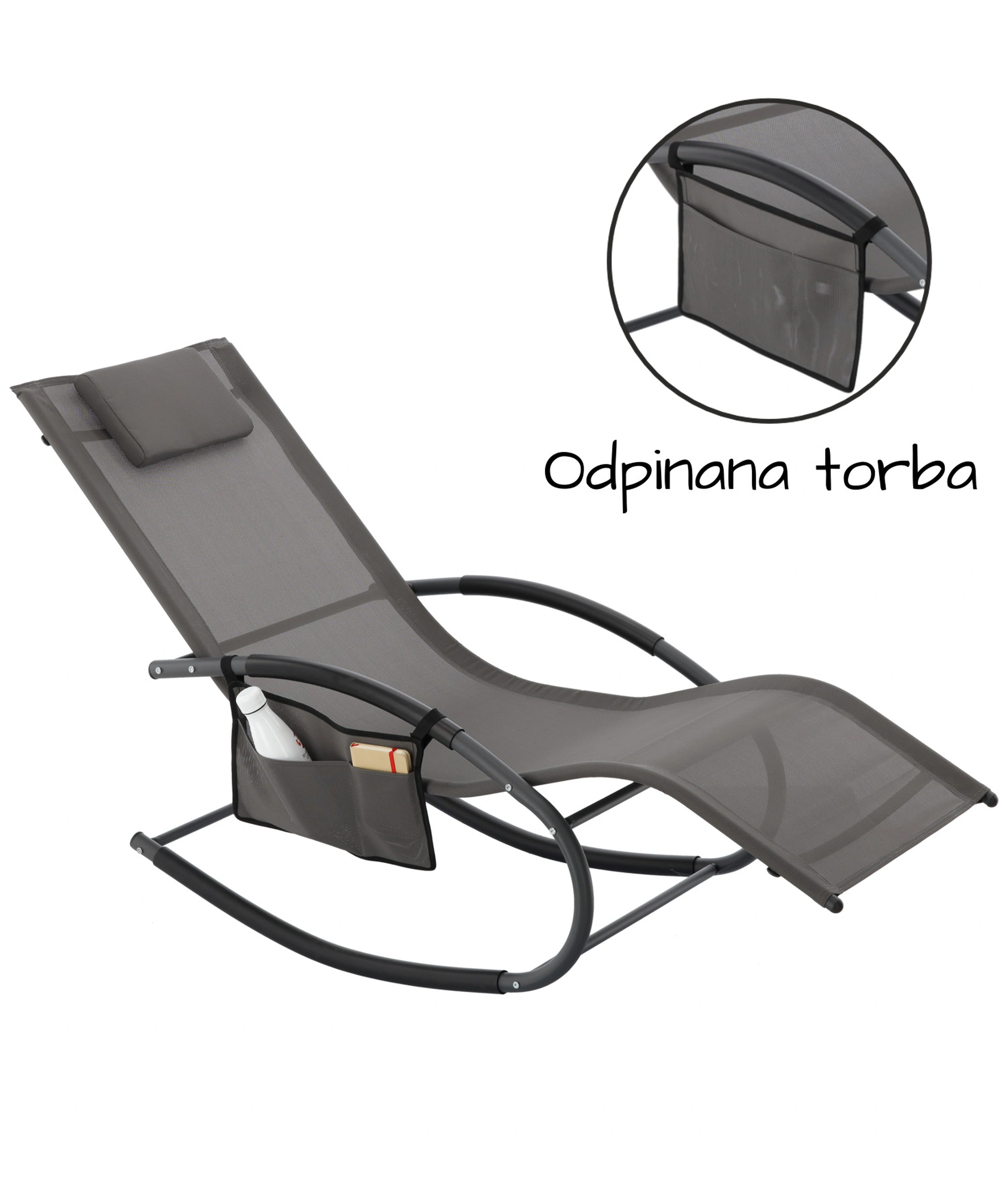 leżak-ogrodowy-bujany-szary-grafitowy-tekstylny-ze-schowkiem