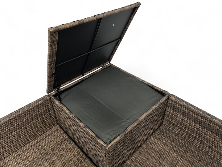 narożnik ogrodowy modułowy brązowy