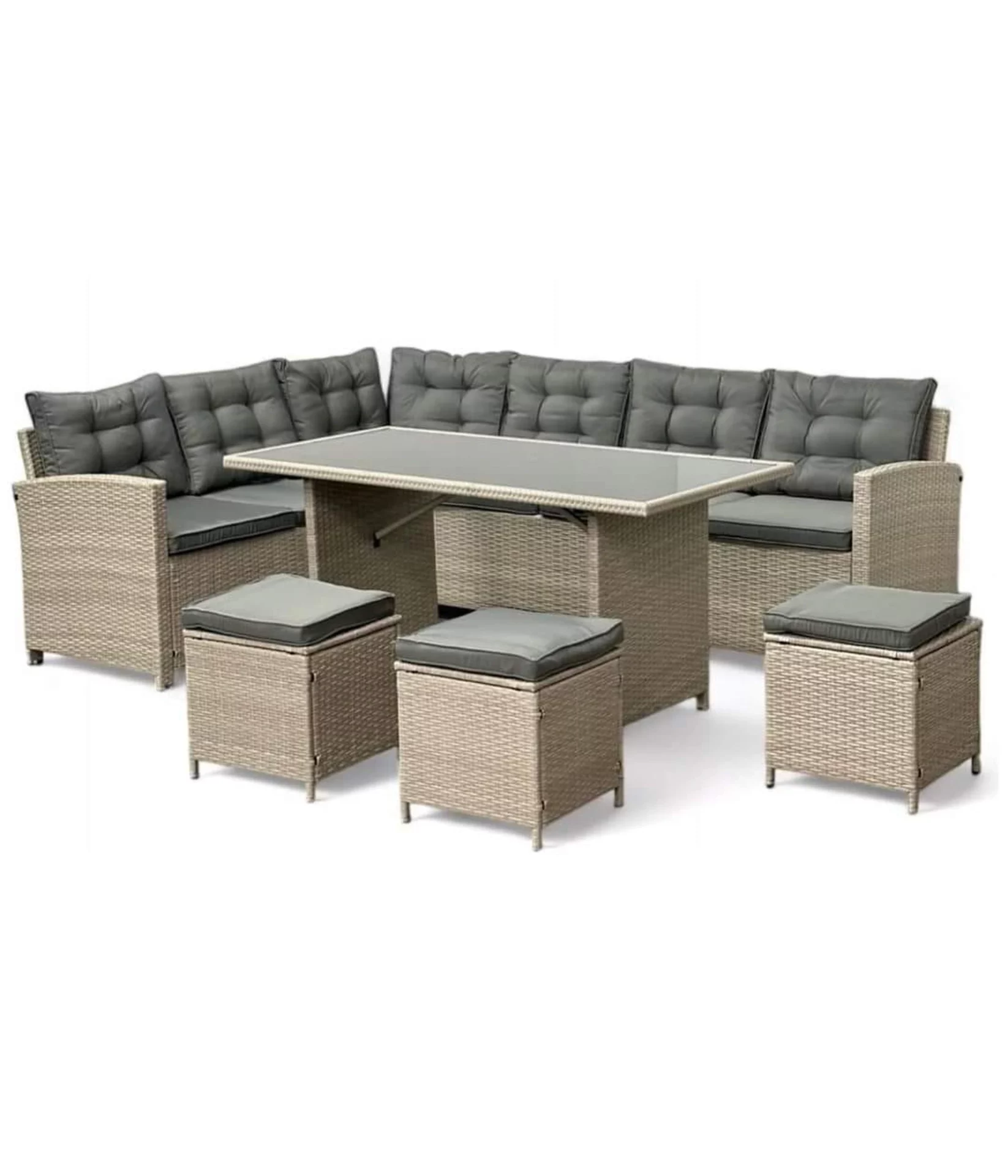 Beżowy narożnik ogrodowy