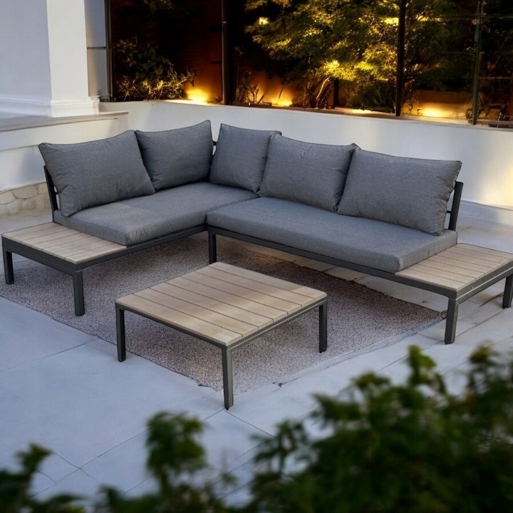 Narożnik na taras szary