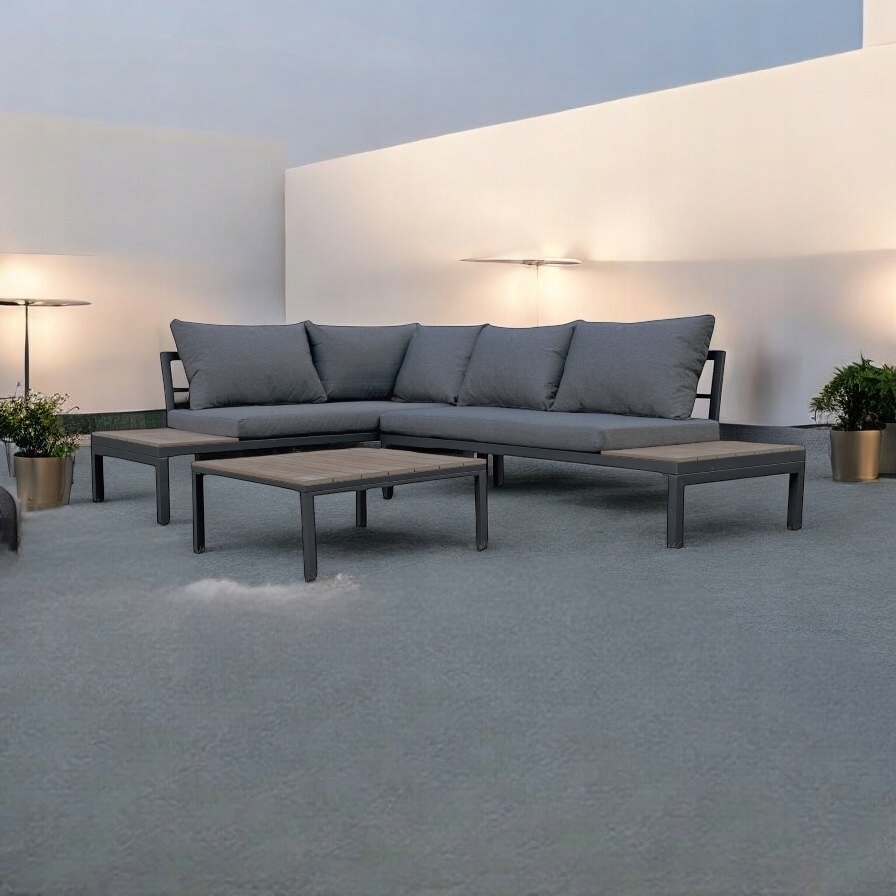 Narożnik na taras szary