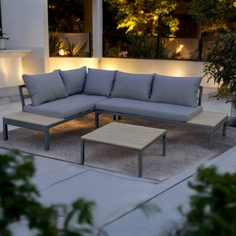 Narożnik na taras szary