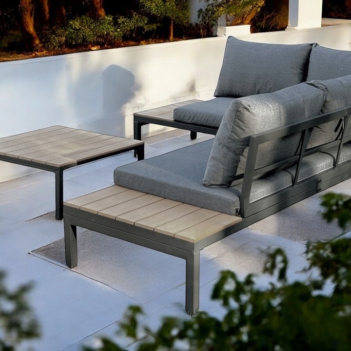 Narożnik na taras szary