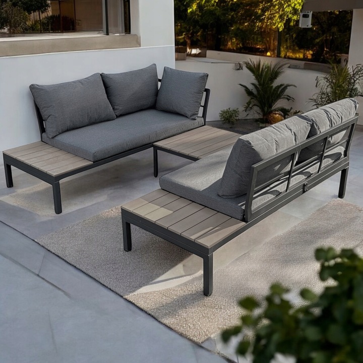 Narożnik na taras szary