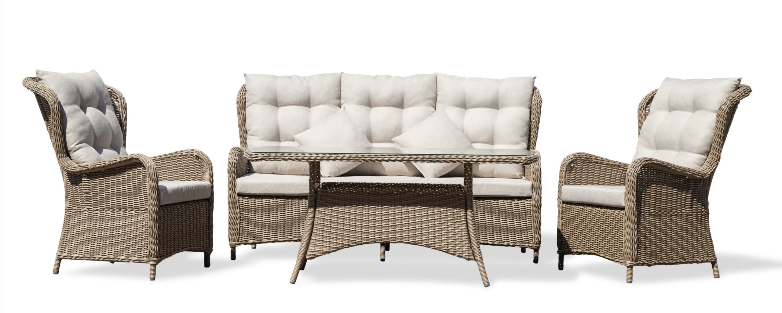 zestaw ogrodowy wiklinowy technorattanowy