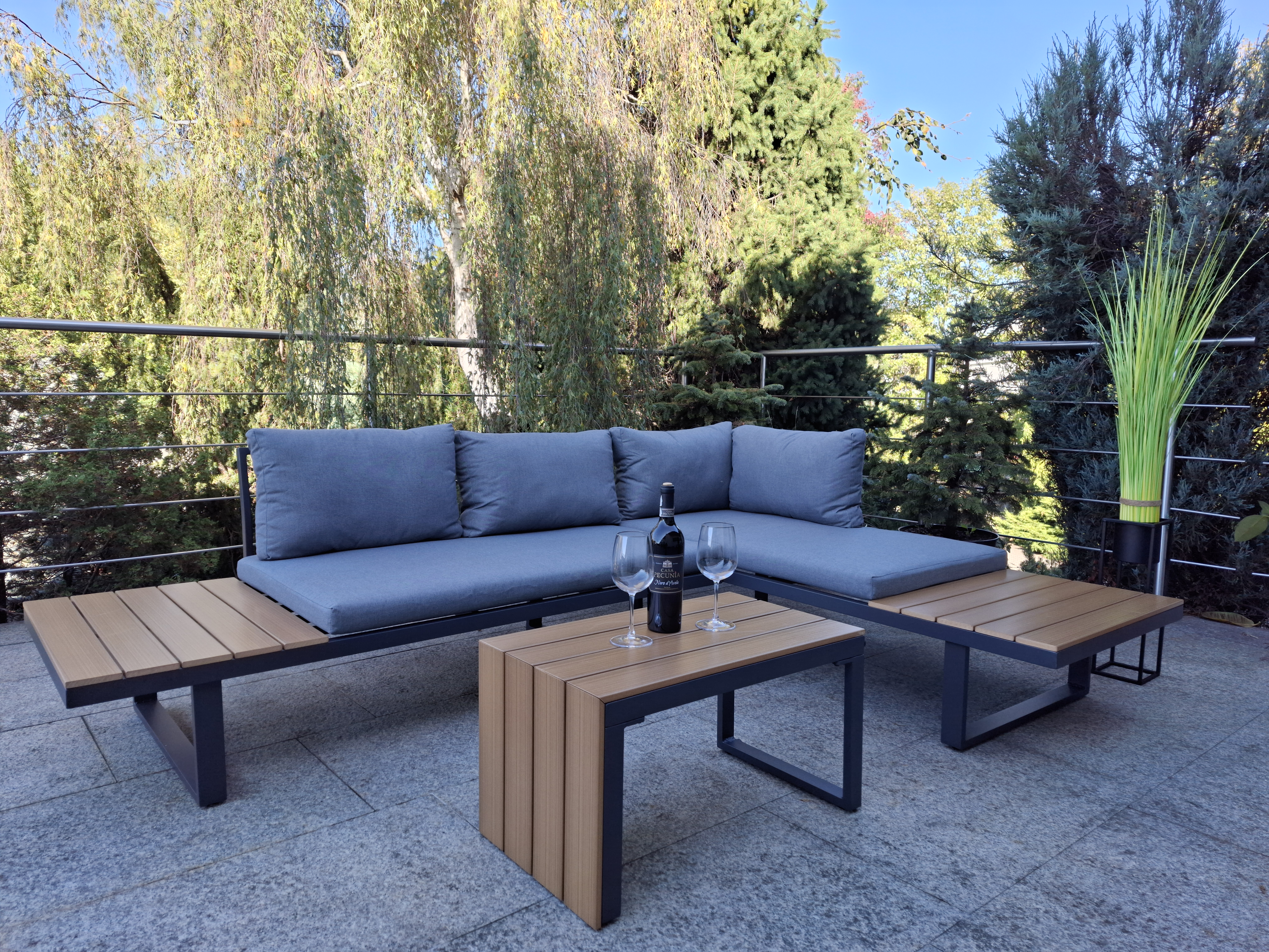 narożnik tarasowy aluminiowy modułowy