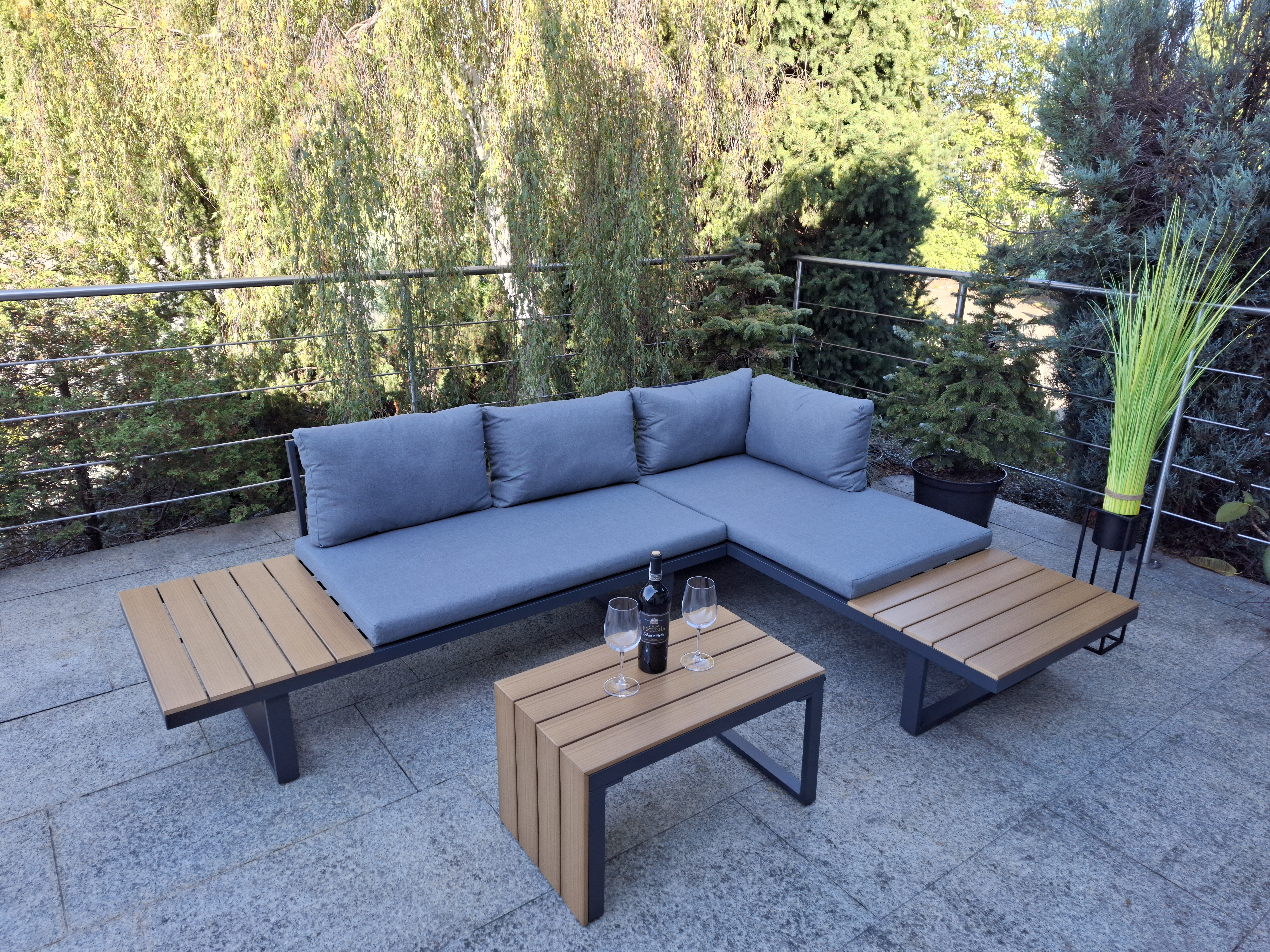 narożnik tarasowy aluminiowy modułowy