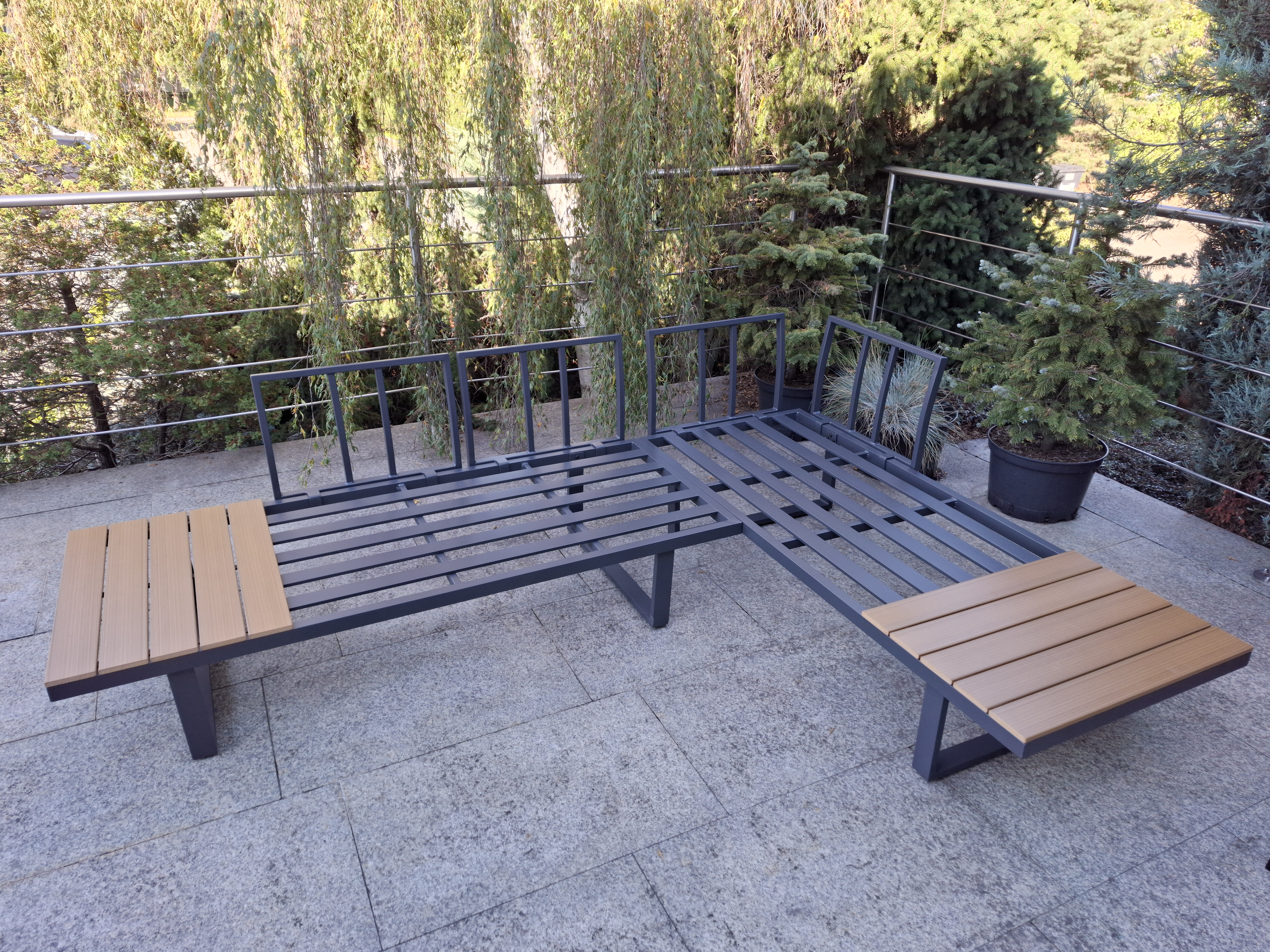 narożnik tarasowy aluminiowy modułowy