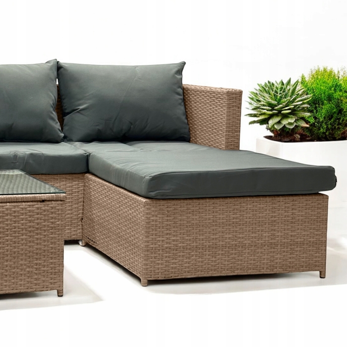 Narożnik modułowy kompaktowy technorattanowy Marocco Natural - obrazek 5