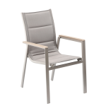 Aluminiowe ogrodowe krzesło polywood beżowe Rimini - obrazek 6