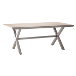 Aluminiowy beżowy stół z blatem polywood Rimini 180 cm