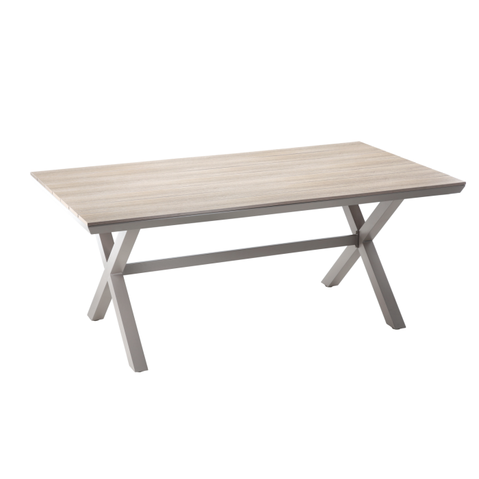 Aluminiowy beżowy stół z blatem polywood Rimini 180 cm - obrazek 6