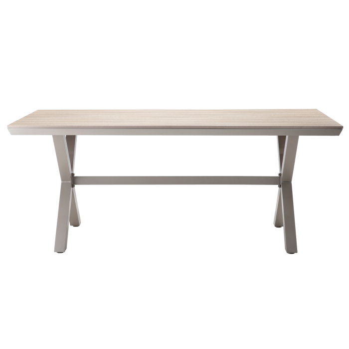 Aluminiowy beżowy stół z blatem polywood Rimini 180 cm - obrazek 2