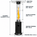 Ogrzewacz ogrodowy parasol gazowy stal proszkowana 5000–12500 W - obrazek 9