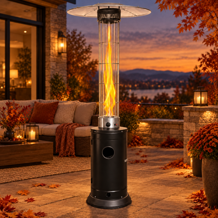 Ogrzewacz ogrodowy parasol gazowy stal proszkowana 5000–12500 W - obrazek 2