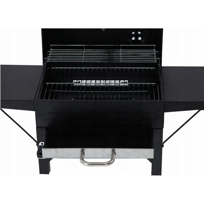 Grill Węglowy z Pokrywą Rusztem i Kółkami - obrazek 2