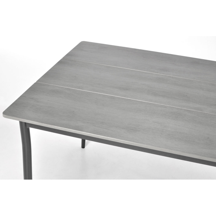 Stół ogrodowy aluminiowy szary 150x90cm - obrazek 3