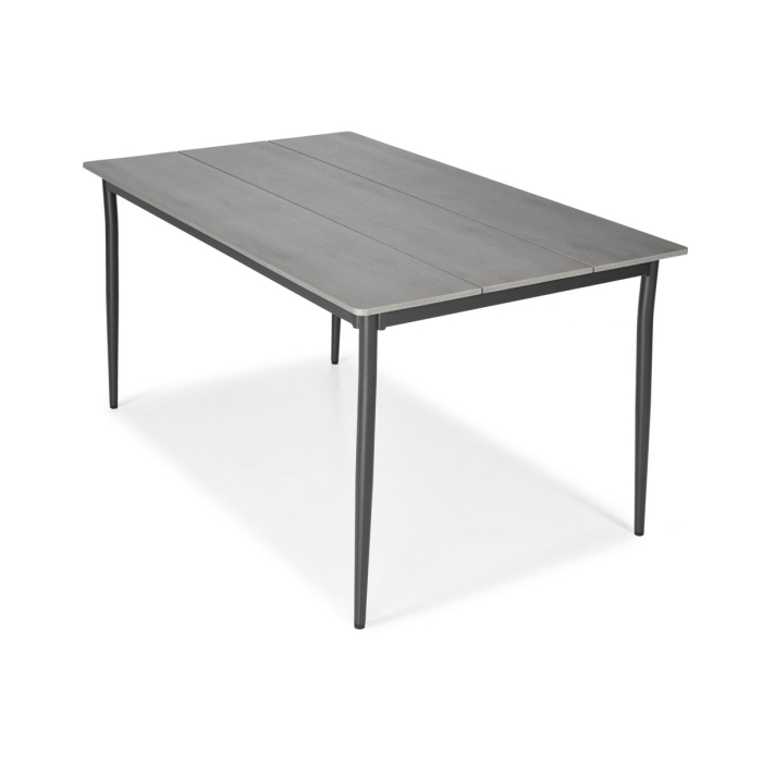 Zestaw jadalniany na ogród meble aluminiowe szare Bosano 90x150 - obrazek 5