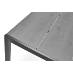 Zestaw jadalniany na ogród meble aluminiowe szare Bosano 90x150 - obrazek 6