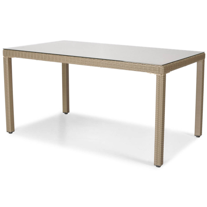 Stół ogrodowy technorattanowy beżowy 150 x 90cm Sonata - obrazek 6
