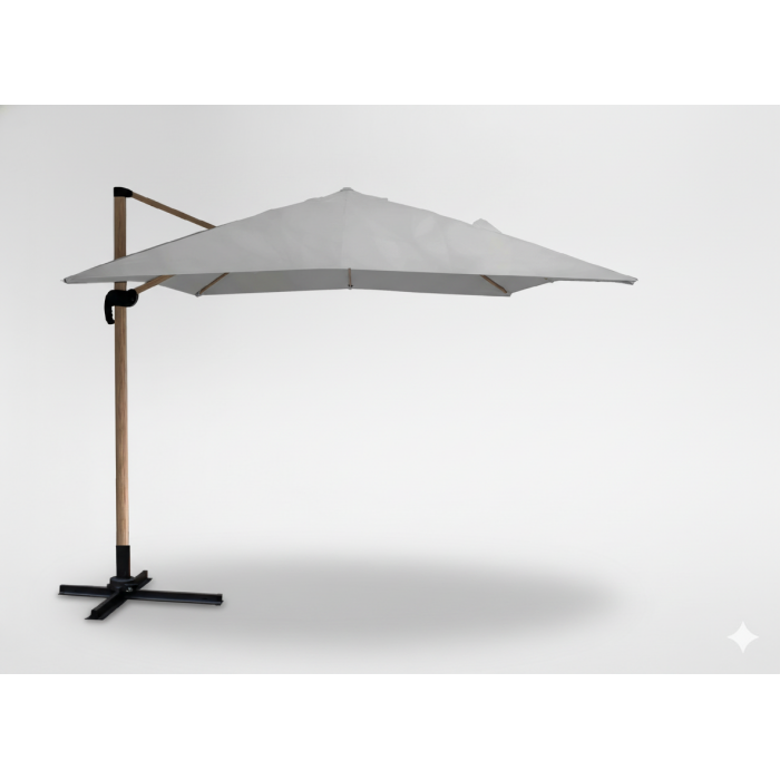 Parasol ogrodowy 3x3m Szary Roma "Efekt drewna" - obrazek 5
