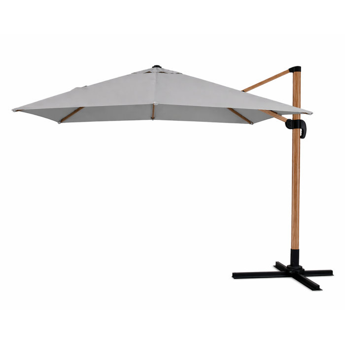 Parasol ogrodowy 3x3m Szary Roma "Efekt drewna" - obrazek 1