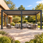 Pergola Bioklimatyczna Całoroczna LED Antracytowa 3x6m - obrazek 2