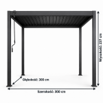 Pergola Aluminiowa Wolnostojąca Antracytowa 3x3m - obrazek 4