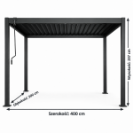 Pergola Bioklimatyczna Wolnostojąca Antracytowa 3x4m - obrazek 4