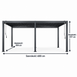 Wolnostojąca Pergola Bioklimatyczna Antracytowa 3x6m - obrazek 4