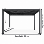 Pergola Lamelowa Wolnostojąca Antracytowa 4x4m - obrazek 4