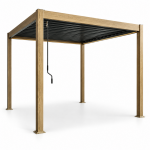 Drewnopodobna Pergola Aluminiowa LED 3x4m
