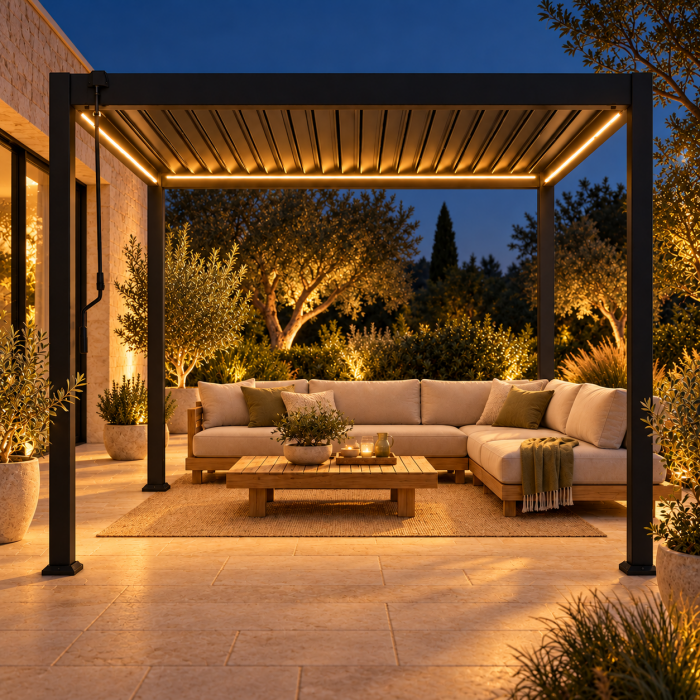 Pergola Bioklimatyczna LED Aluminiowa 3x3m - obrazek 3