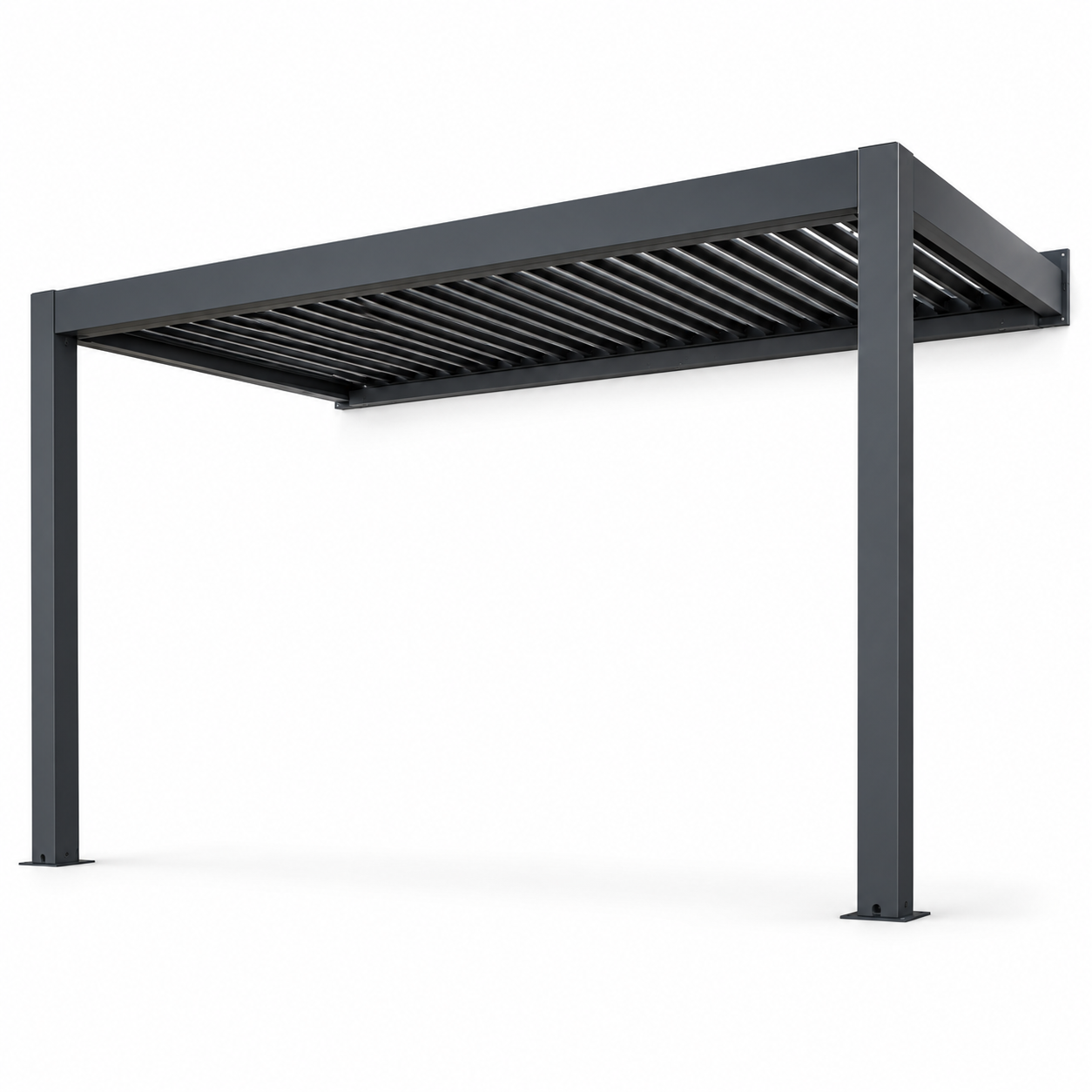 Przyścienna Bioklimatyczna Pergola Aluminiowa Grafitowa 3x6m